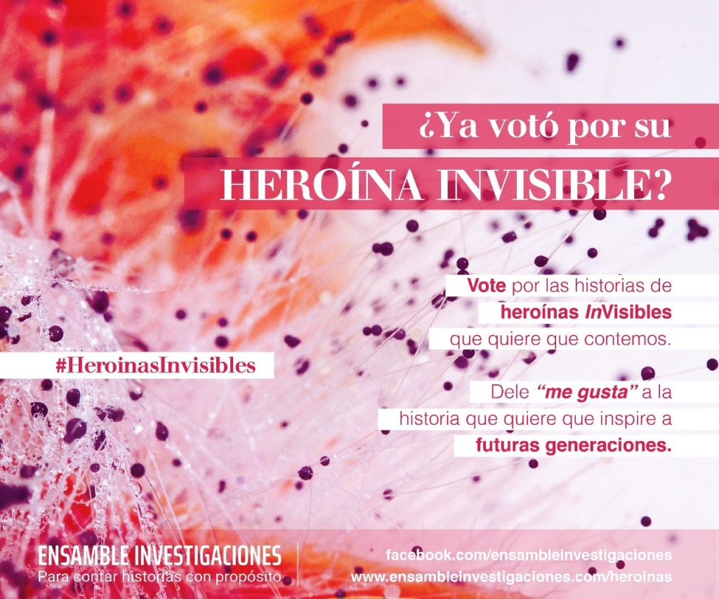 Pieza campaña votacion Heroinas Invisibles